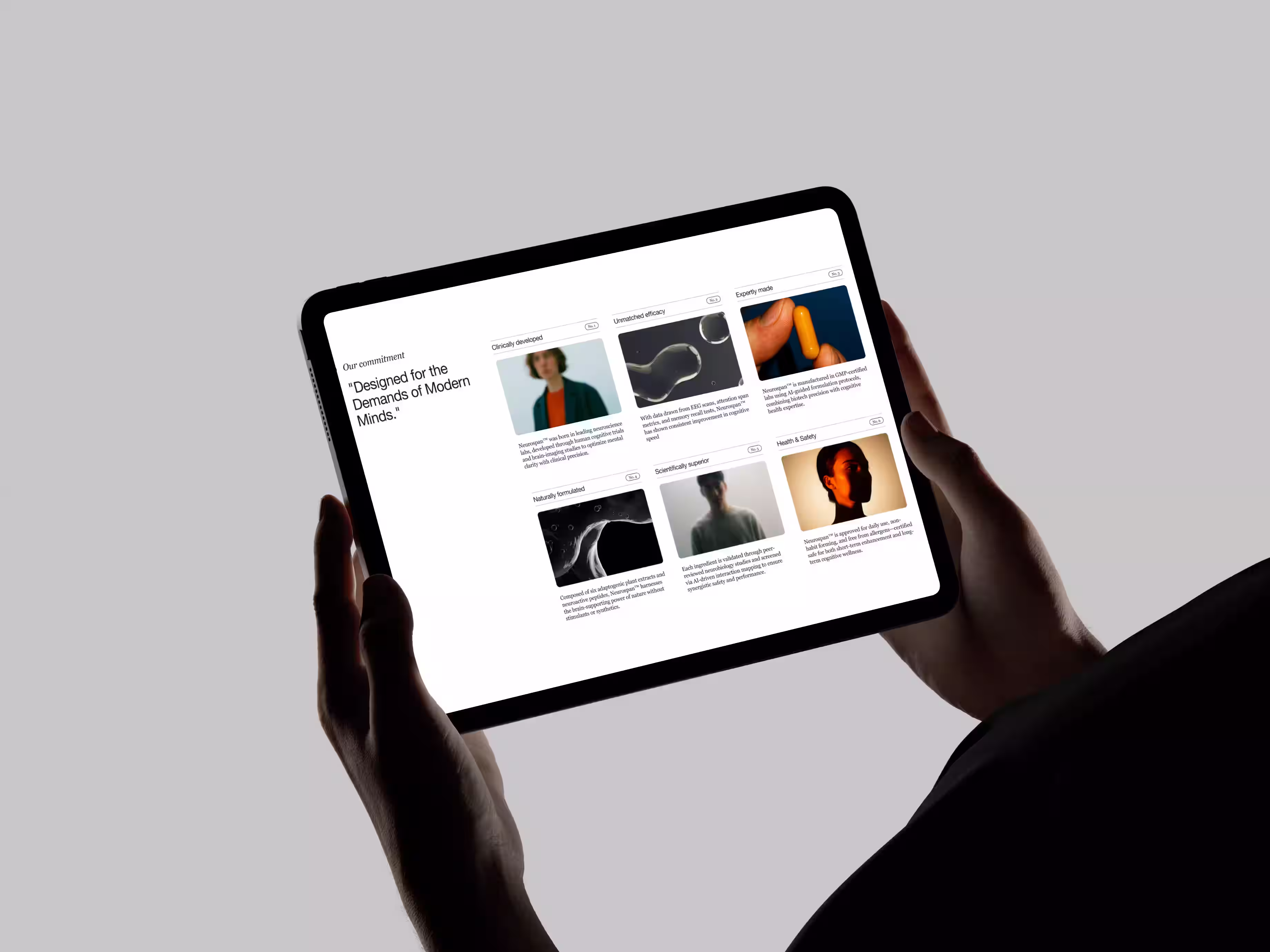 Modern portfolio web design minimal UI design for startups and creative founders by Design Policy