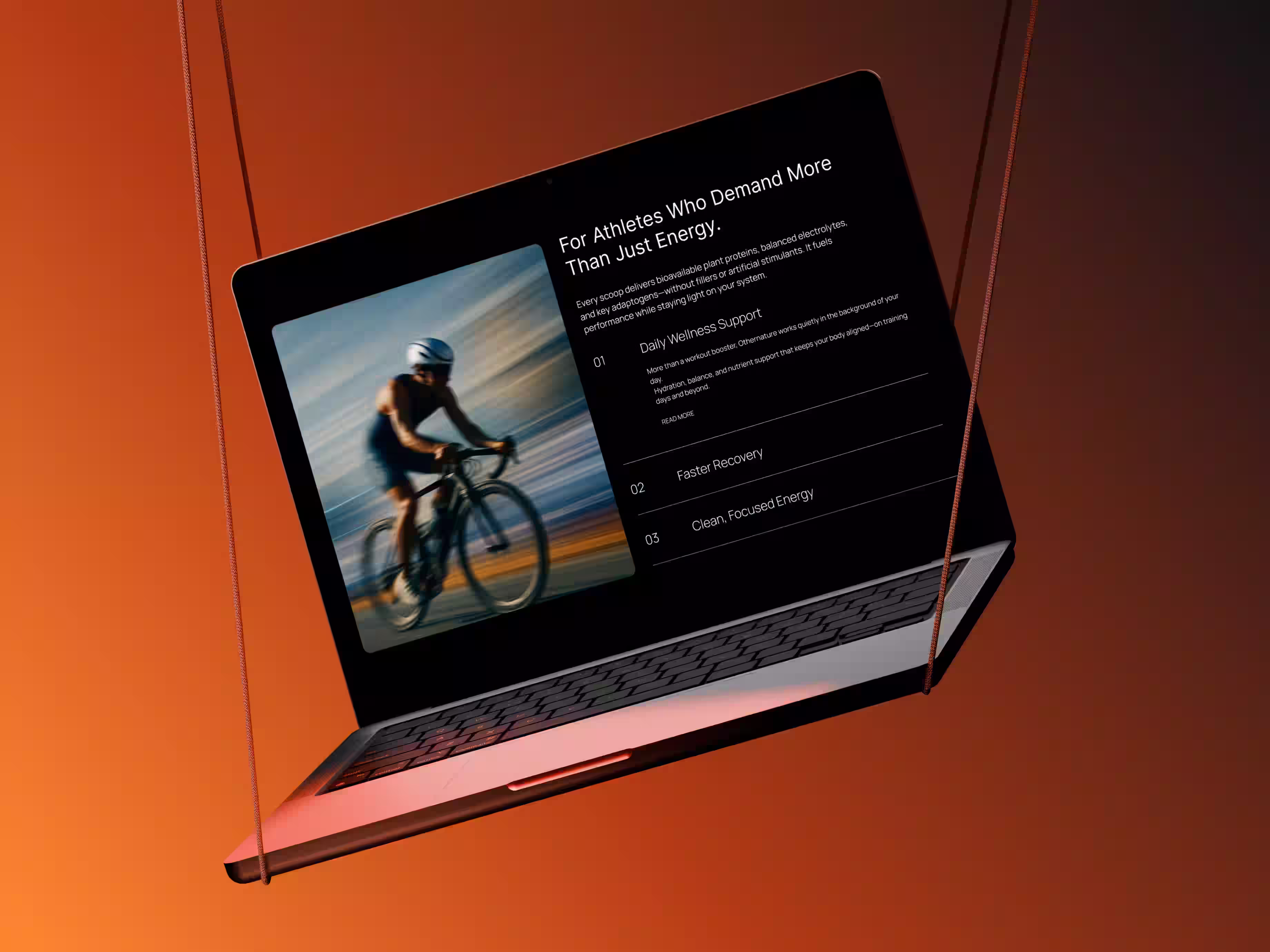 Clean web design featuring cycling brand UI design for startups and lifestyle businesses by Design Policy