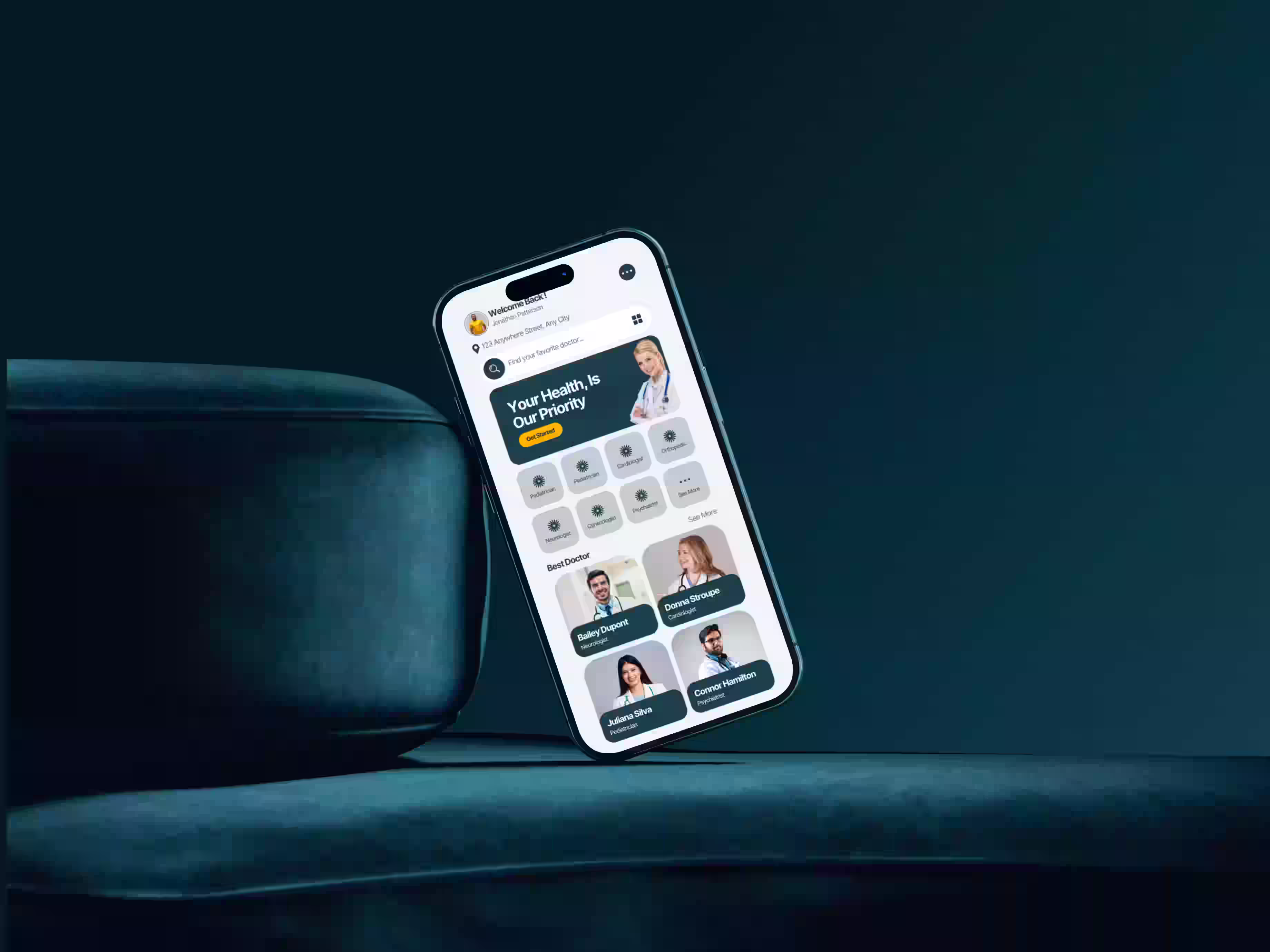 Clean UI design layout for tech startups shown in editorial grid style by Design Policy Design Studio