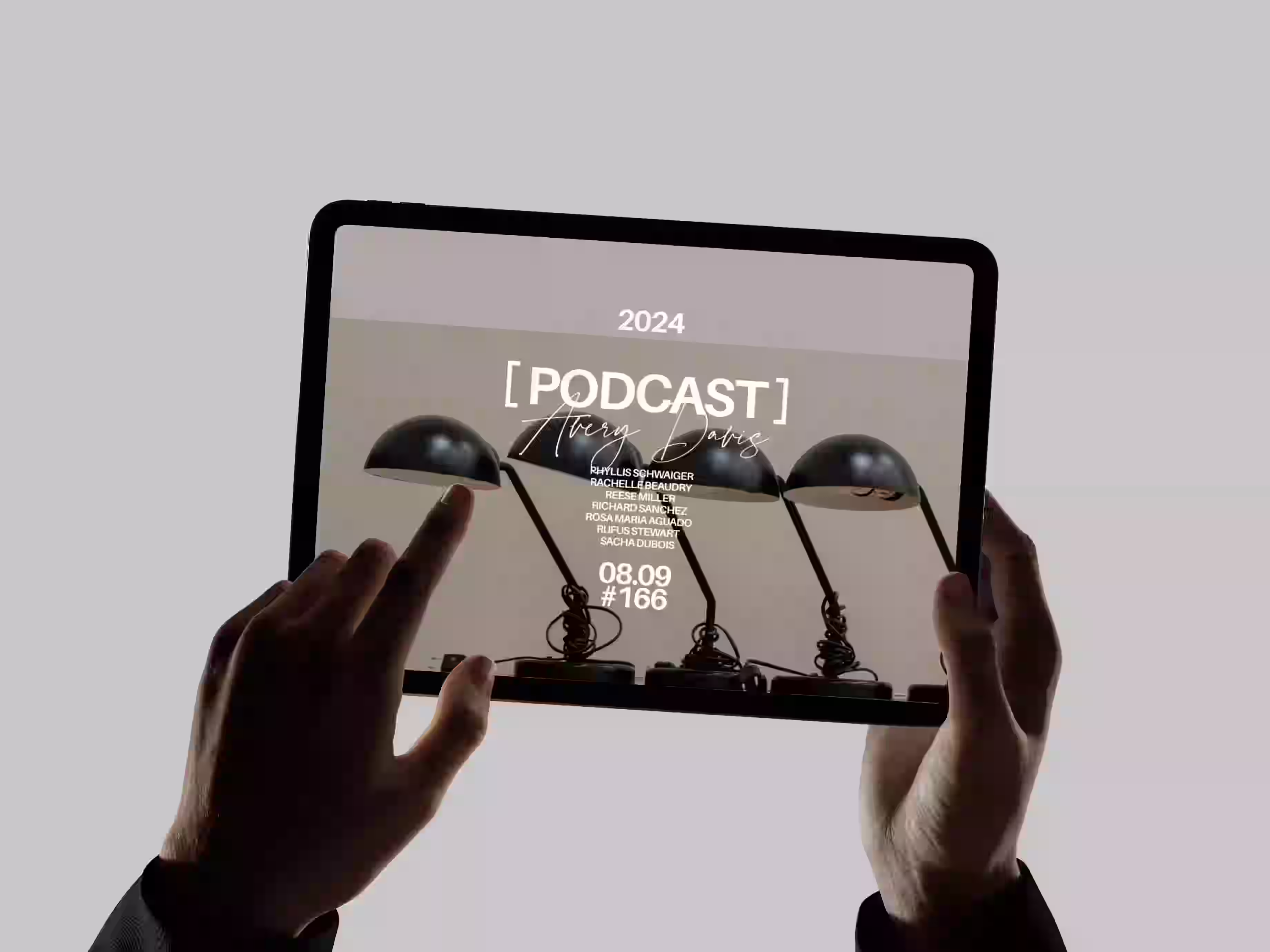 UI and app design for podcast streaming startup with modern digital interface