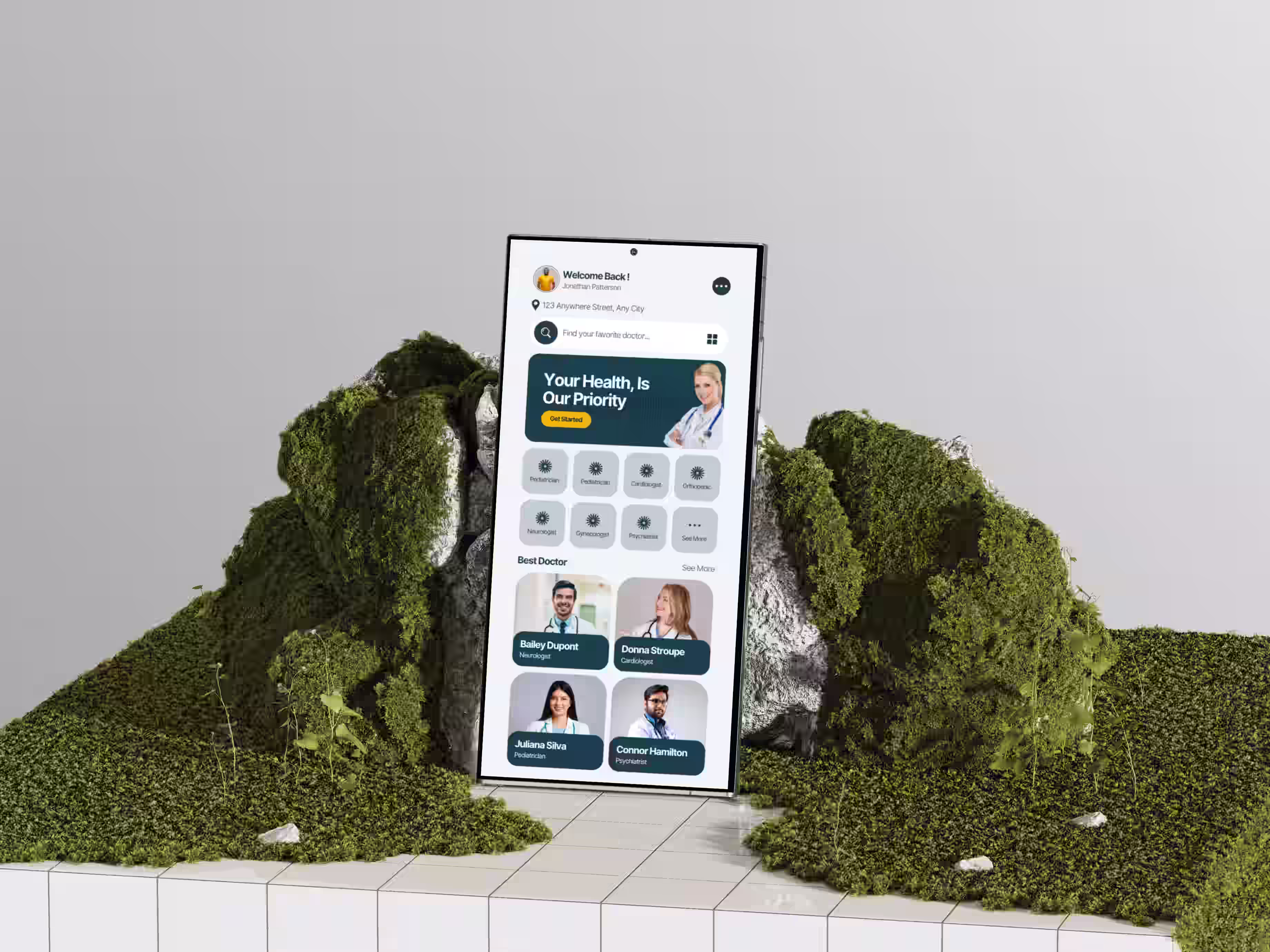 Mobile app UI design for networking platform with modern branding for startups