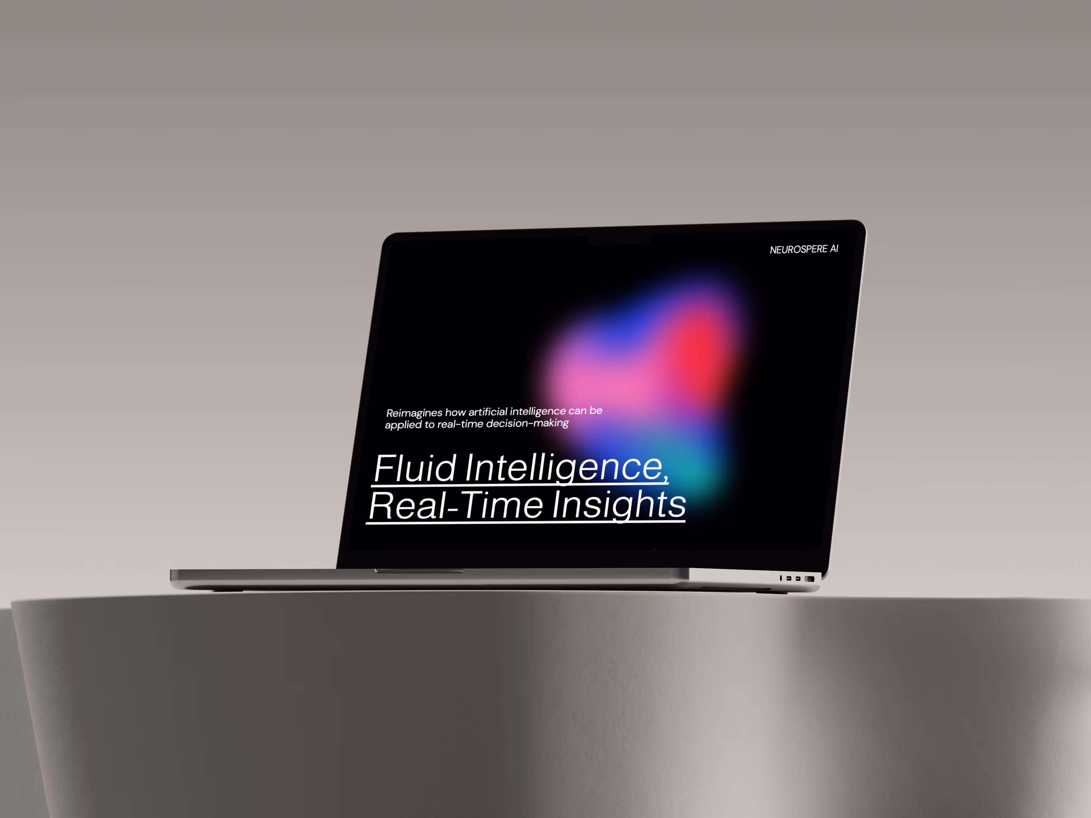 Landing page with abstract gradient visuals minimal web design for SaaS and AI startups by Design Policy