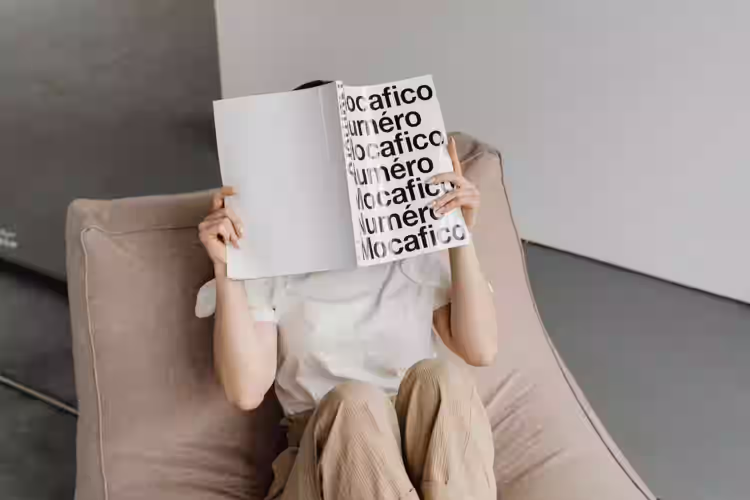 Editorial magazine design with bold typography modern print layout for startups and creative businesses by Design Policy