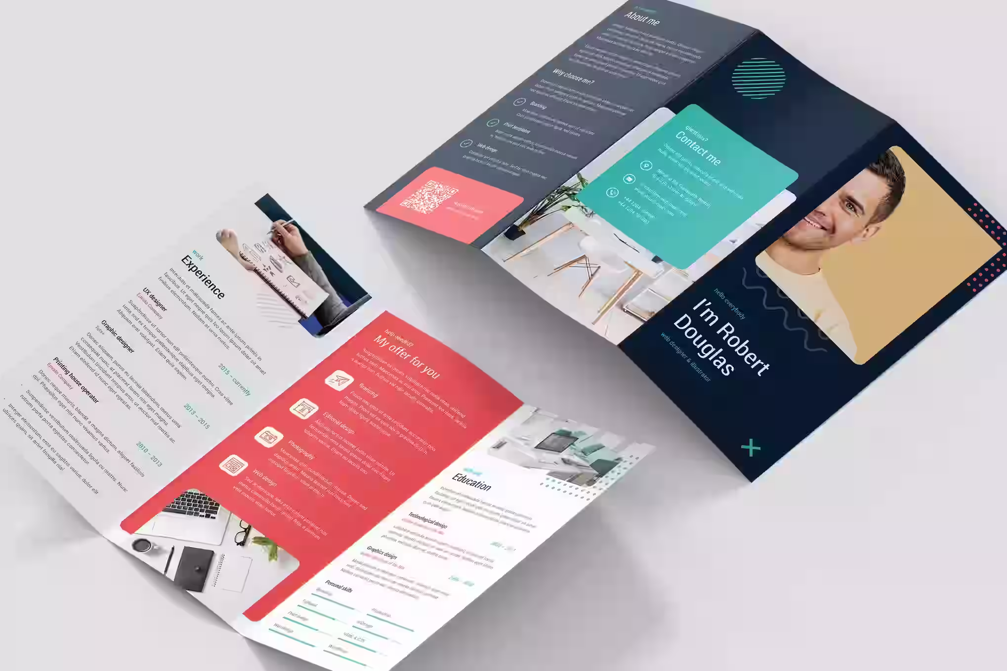 Professional brochure design with modern branding layout for startups and business services