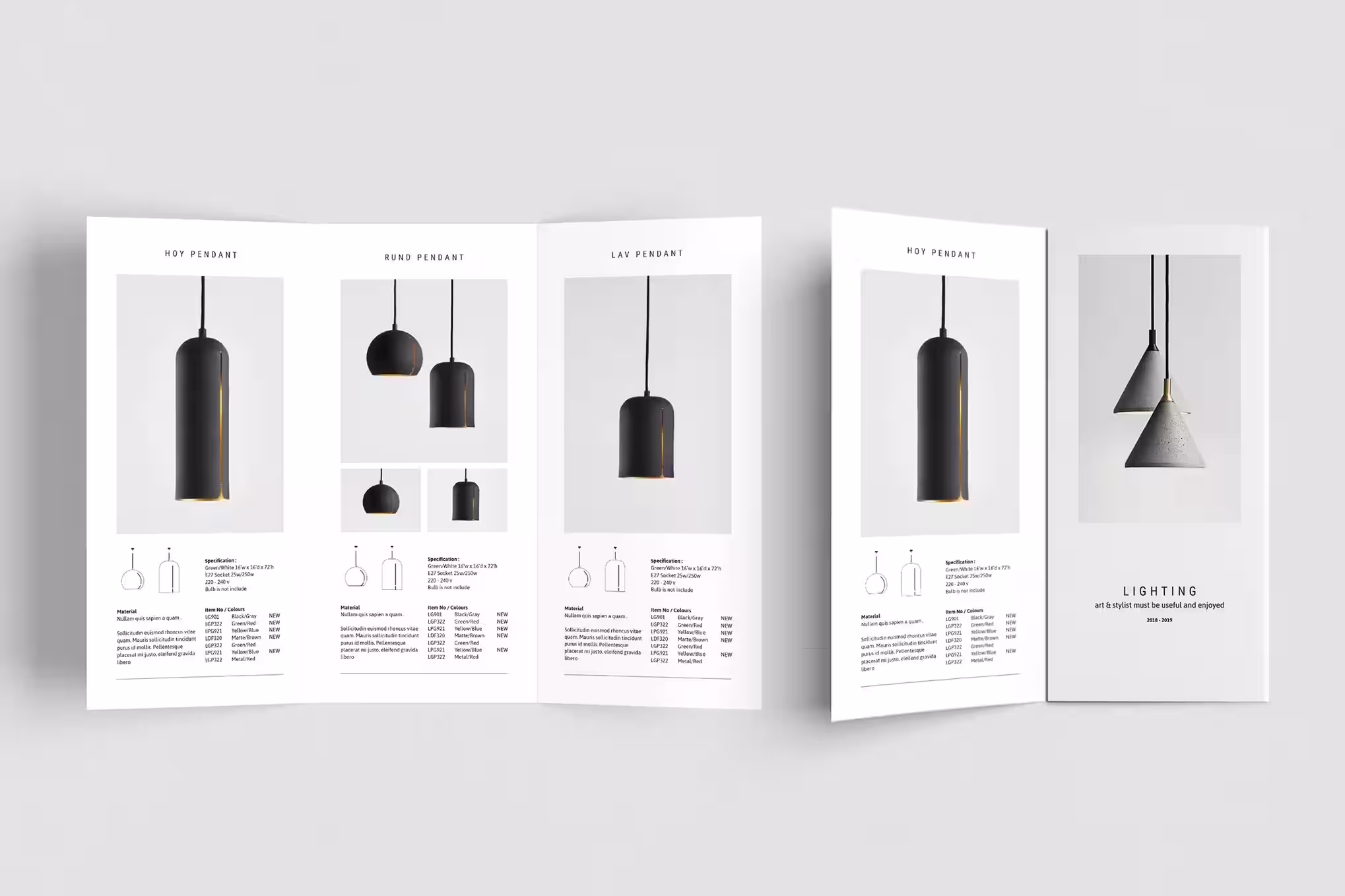 Minimal product brochure design with clean typography modern branding for startups and tech companies