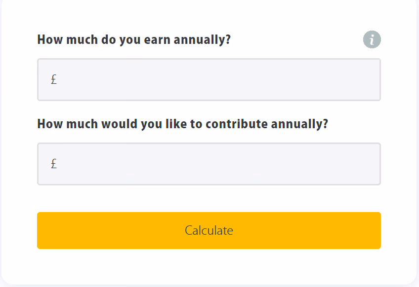 Pension Tax Relief Calculator image 1