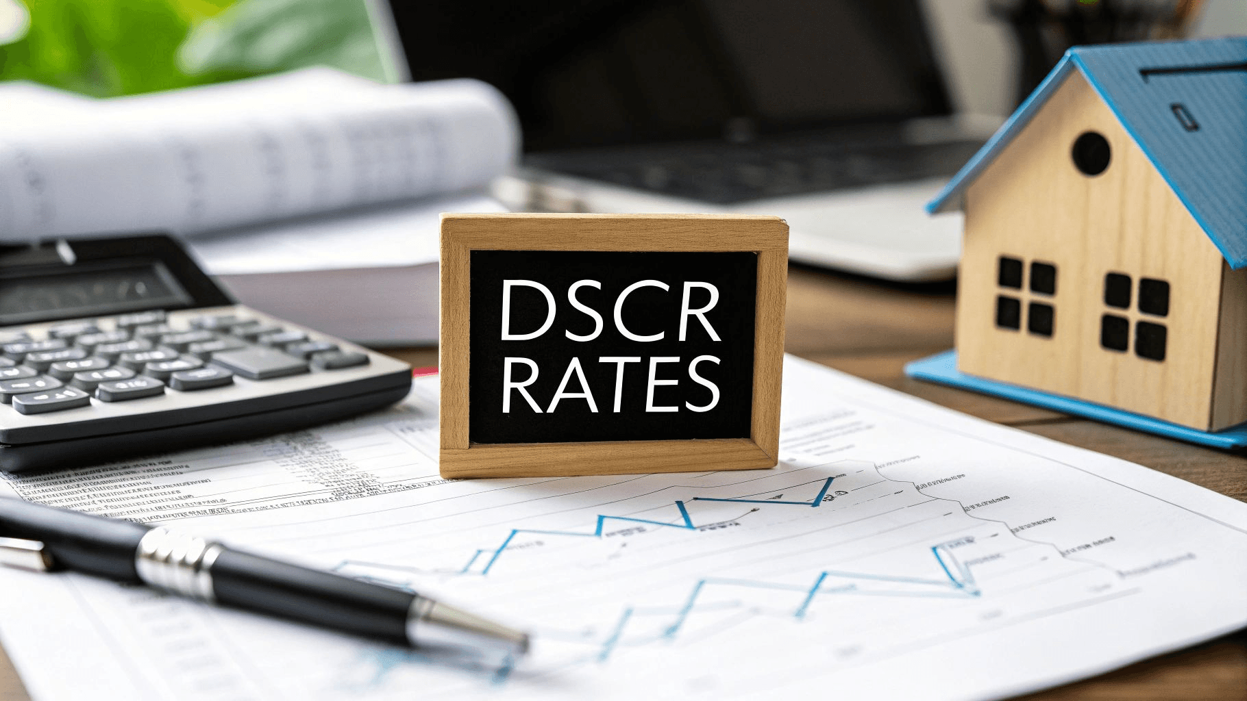 DSCR rates sign on financial desk - DSCR Loans Explained