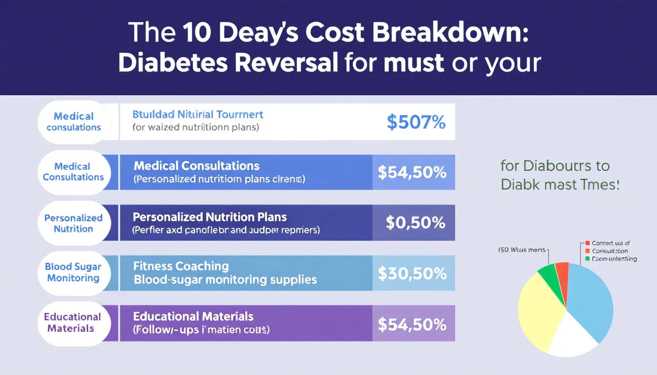 What are the major components that make up the diabetes reversal program cost?