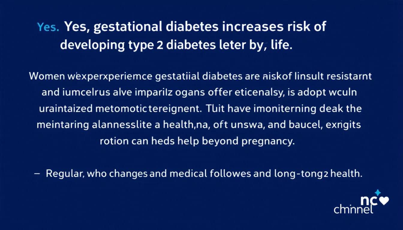 Can gestational diabetes increase the risk of type 2 diabetes later in life?