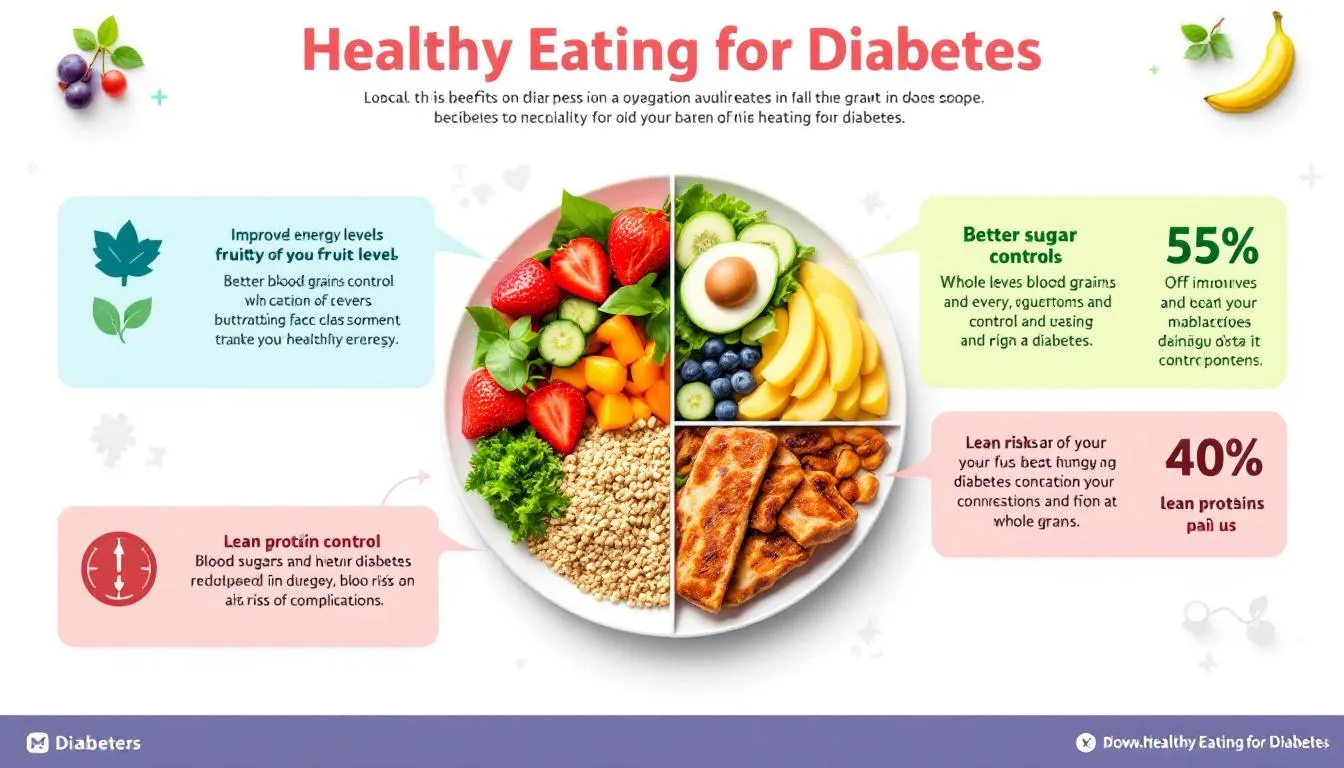 How can a healthy eating plan improve health and diabetes control?