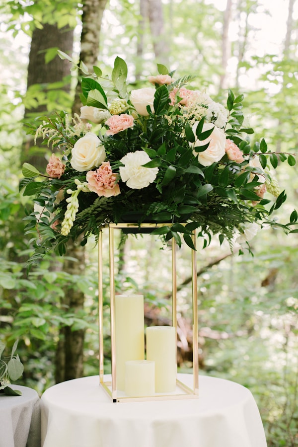 shallow focus photo of white and beige flowers