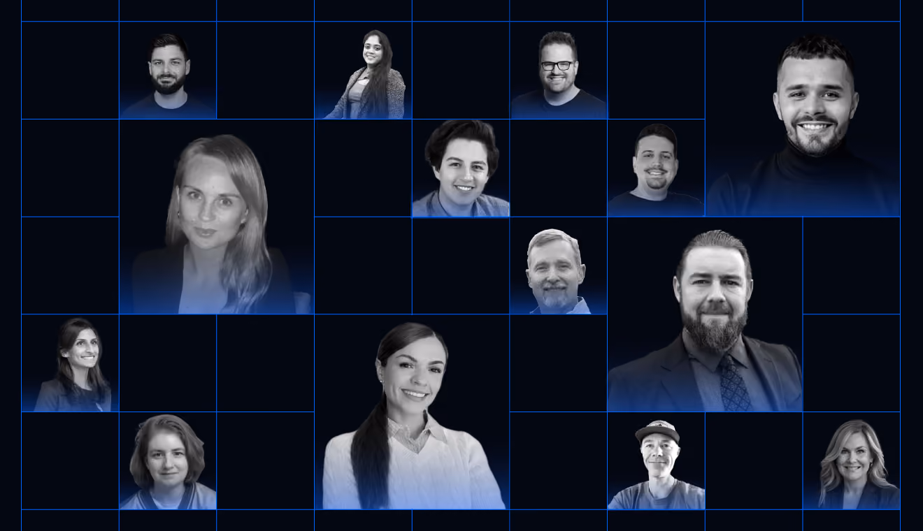 A collage of Resolve team members.