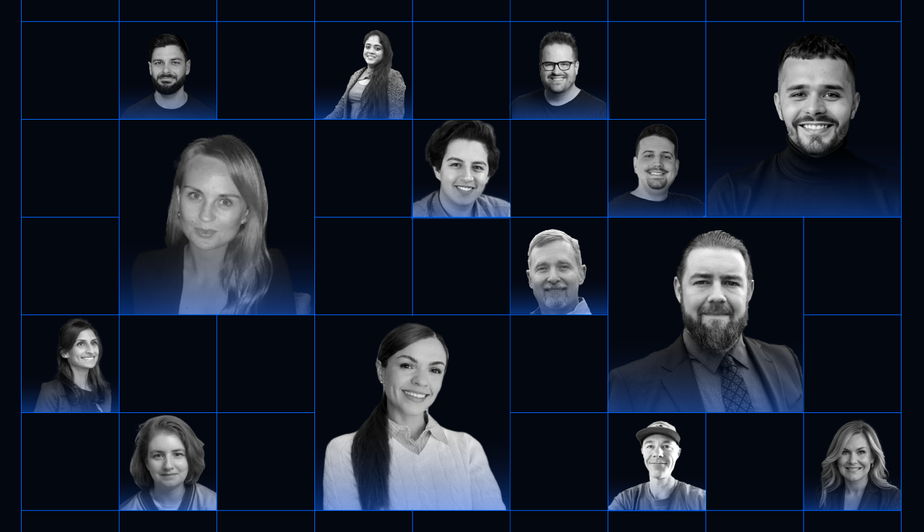 A collage of Resolve team members.