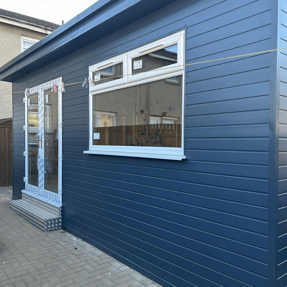 garden outbuilding upvc window