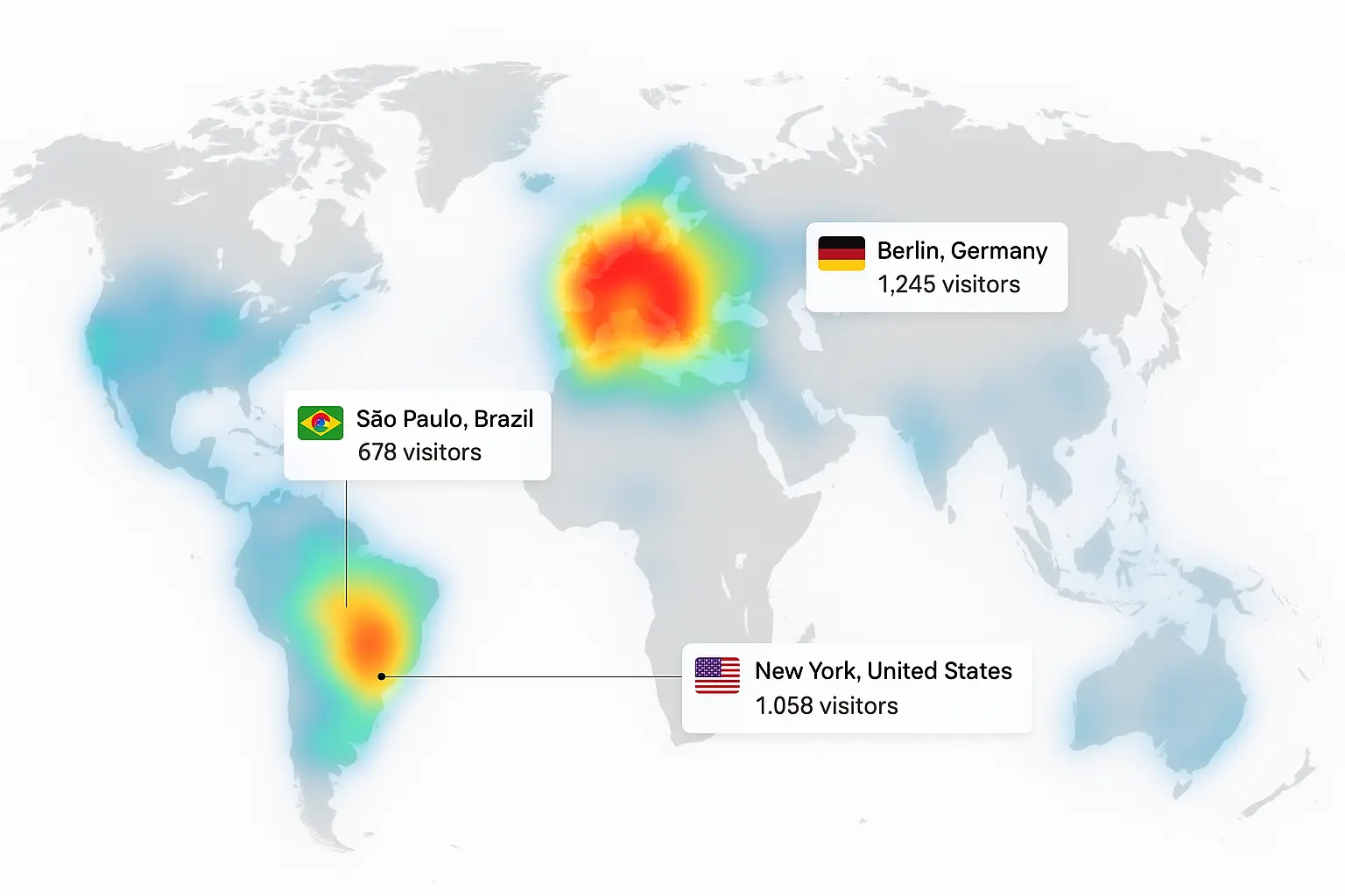 global map of visitors