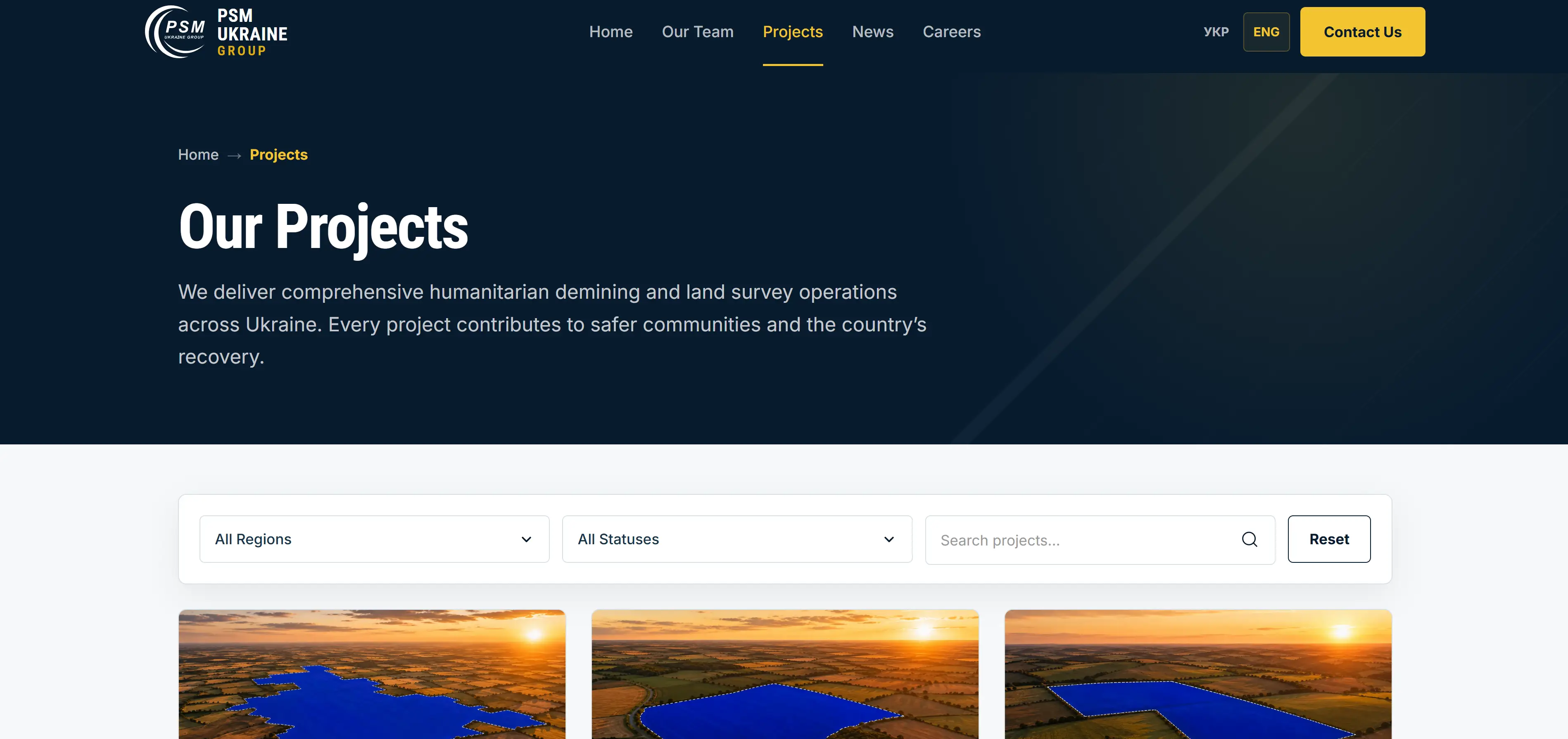 Page "Our Projects"