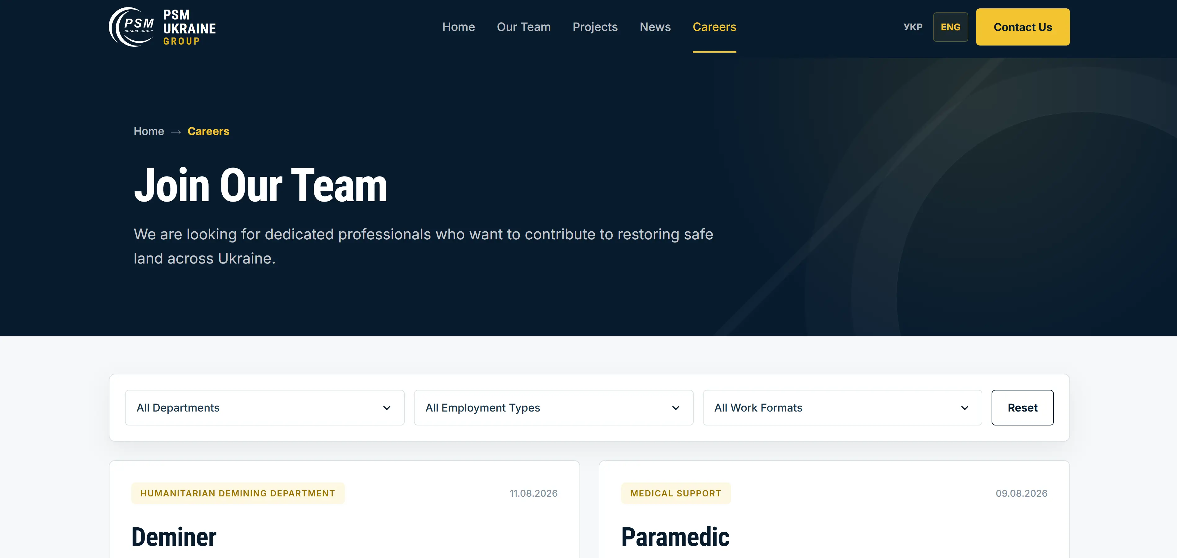 Page "Careers"