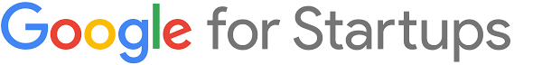 Google for Startups logo with multicolored Google text and gray 'for Startups' text.