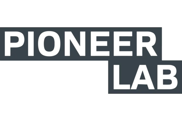 Logo text reading PIONEER LAB in uppercase letters with PIONEER on top and LAB below aligned to the right.