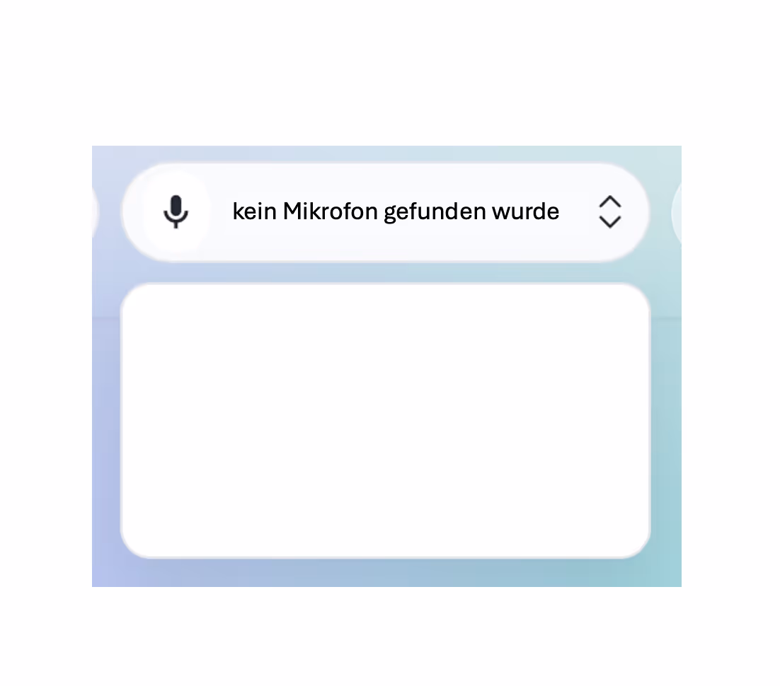 Nixi AI Fehlermeldung, dass kein Mikrofon gefunden wurde während der Einrichtung