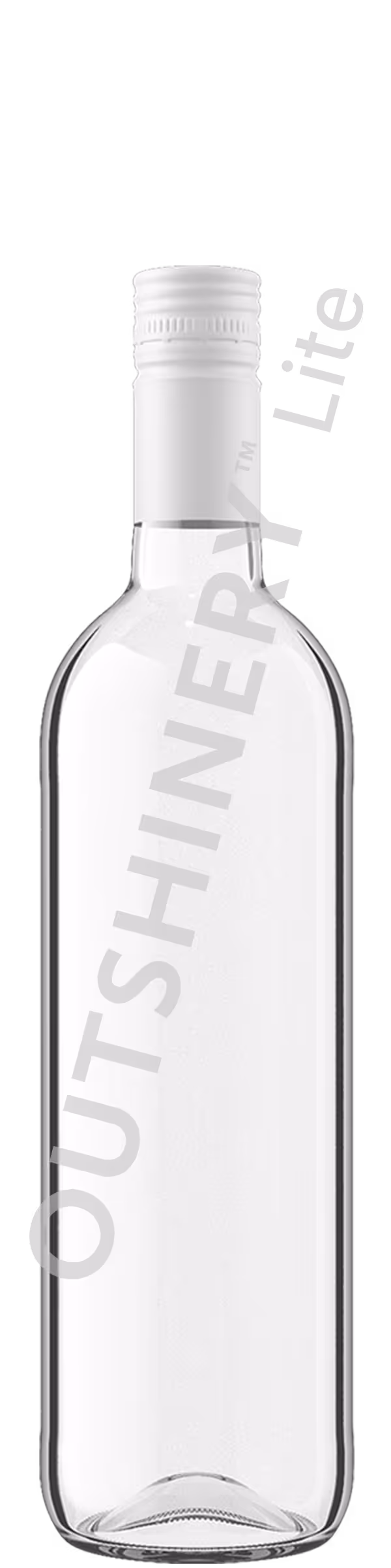 Straight Eco Claret with screwcap — lightweight Bordeaux bottle render.