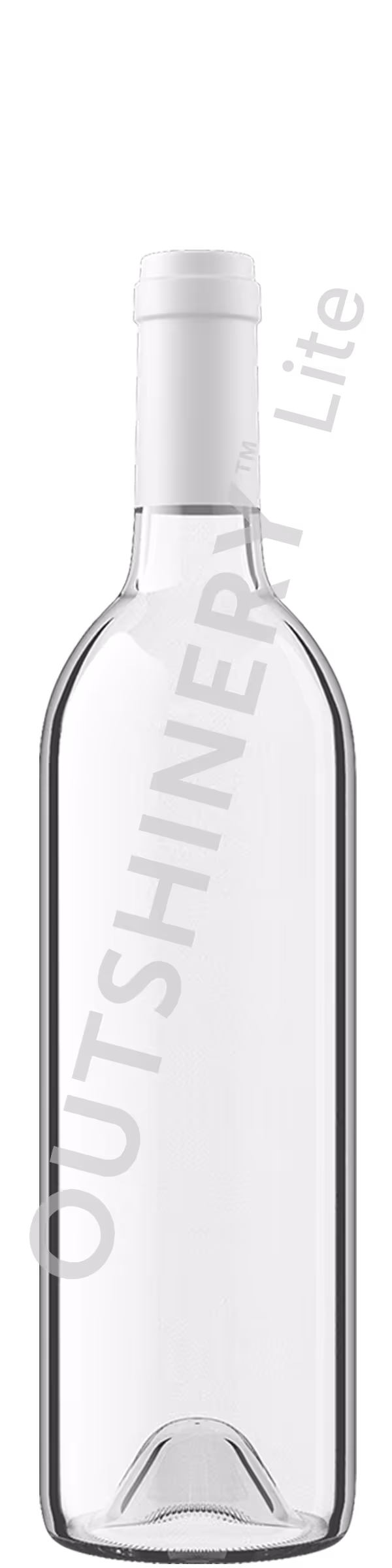 Straight Stock Claret with shrink capsule — Bordeaux bottle render.