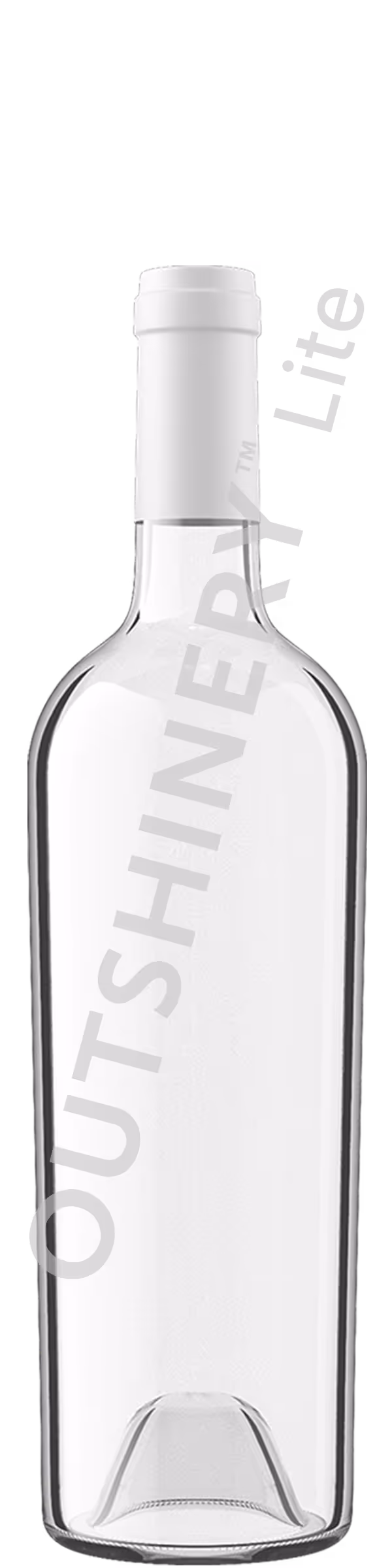 Straight Stock Claret with shrink capsule — Bordeaux bottle render.