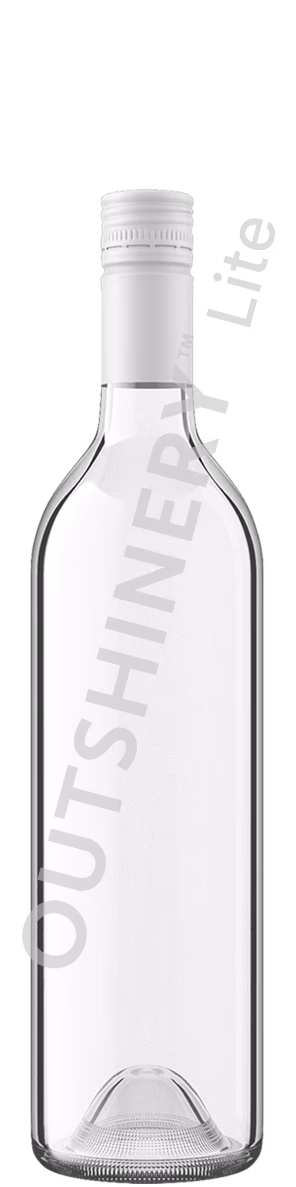 Straight Mid-Punt Claret with screwcap — Bordeaux bottle render