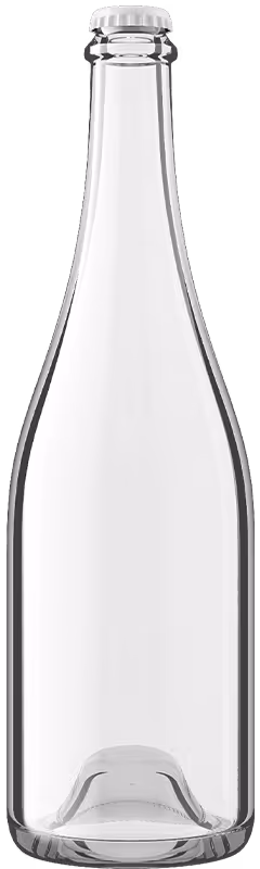 Straight Eco Sparkling with crown cap — eco sparkling bottle render