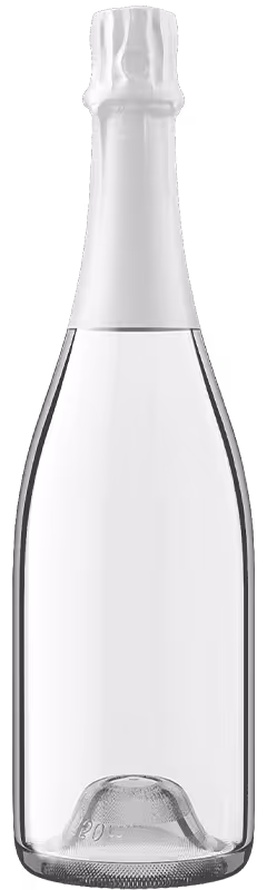 Straight Sparkling with champagne hood — sparkling wine bottle render