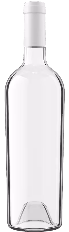 Tapered Premium Claret with capsule — high-shoulder Bordeaux bottle render