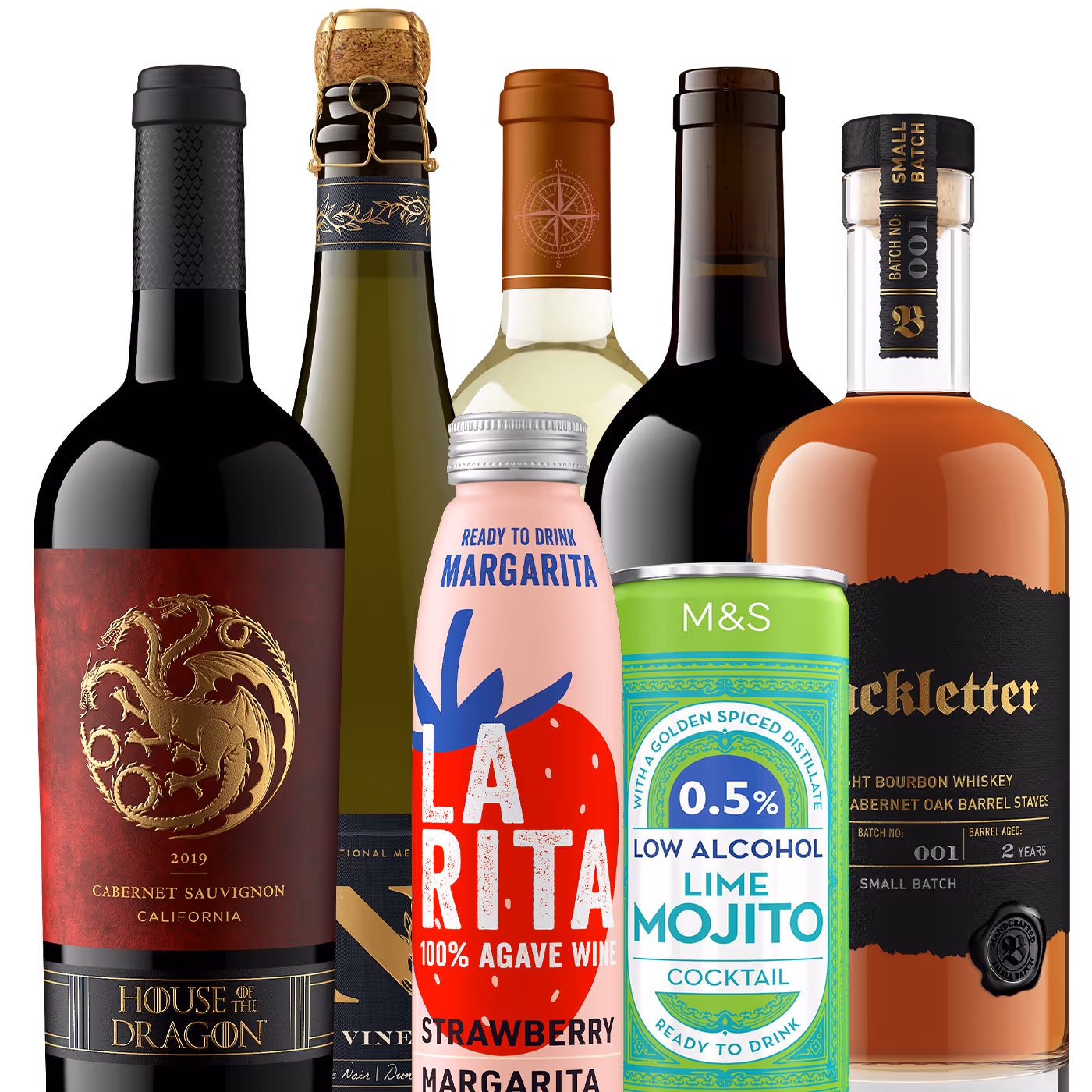 complex photorealistic renders of varied wine bottles and cans created by Outshinery Studio using 3D software