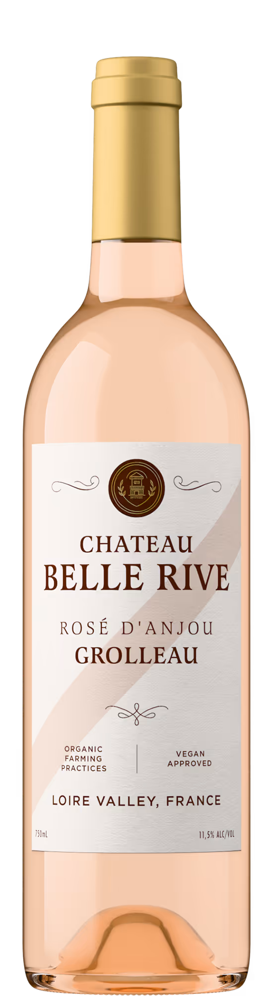 Rosé d'Anjou wine bottle looking great without the high cost of photography, thanks to Outshinery Lite.