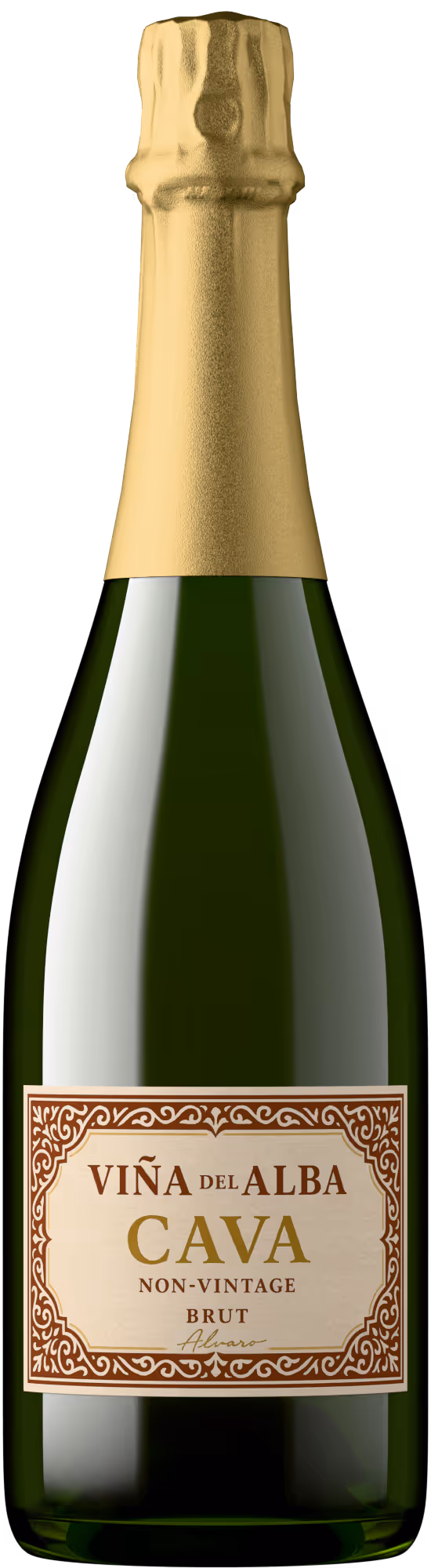 Image of a bottle of cava from Spain that was created without a physical product in minutes