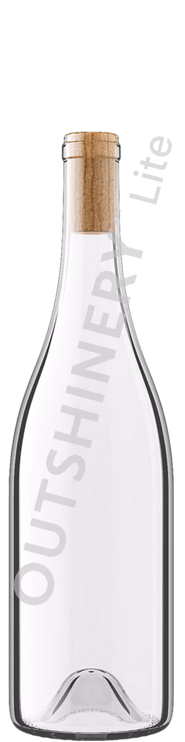 Straight Tall Burgundy with cork — Burgundy bottle render