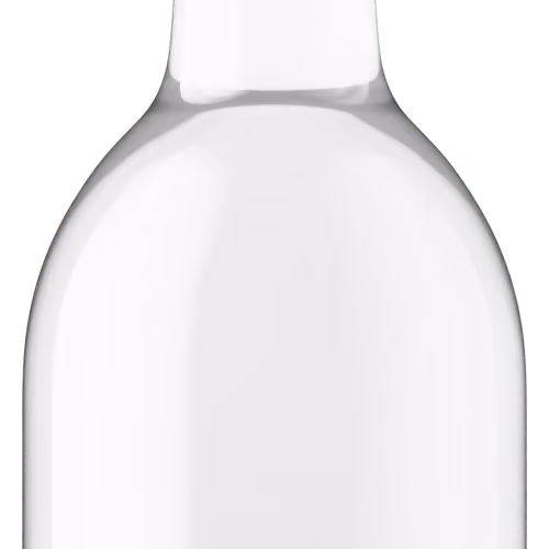 Eco flint glass color swatch, light recycled clear with subtle tint, for bottle customization in Outshinery Lite
