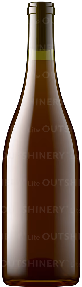 Wine bottle shot in antique green glass with amber liquid, showing glass and wine color combination in Outshinery Lite