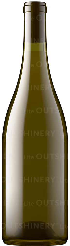 Wine bottle shot in antique green glass with pale copper liquid, showing glass and wine color combination in Outshinery Lite