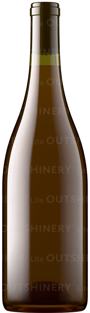 Wine bottle shot in antique green glass with medium berry liquid, showing glass and wine color combination in Outshinery Lite