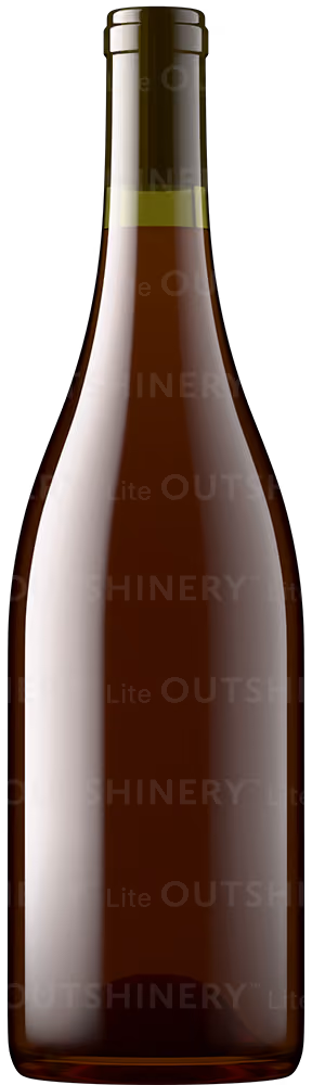 Wine bottle shot in antique green glass with deep berry liquid, showing glass and wine color combination in Outshinery Lite