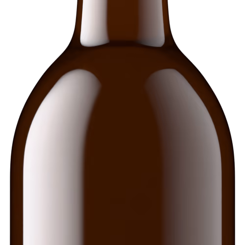 Deep amber brown glass color swatch for wine bottle selection in Outshinery Lite