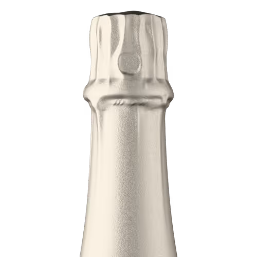 Sparkling foil cream tin capsule finish for wine bottle customization in Outshinery Lite
