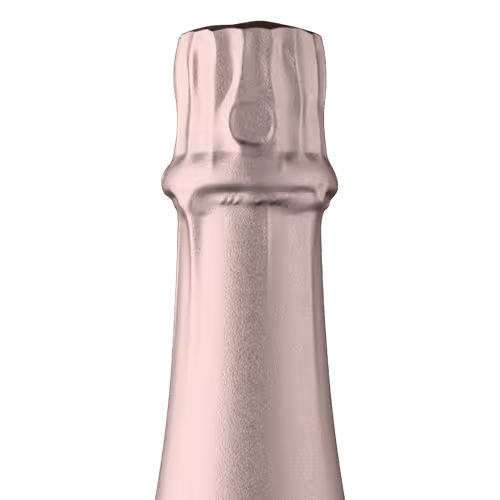 Sparkling foil rose gold tin capsule finish for wine bottle customization in Outshinery Lite