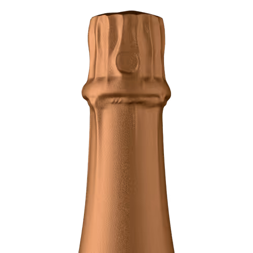 Sparkling foil copper tin capsule finish for wine bottle customization in Outshinery Lite
