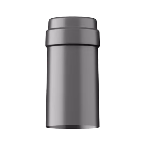 Shiny gunmetal tin capsule finish for wine bottle customization in Outshinery Lite