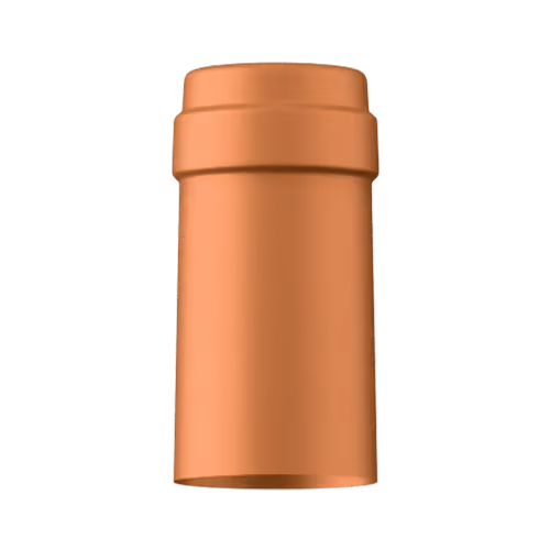 Satin amber tin capsule finish for wine bottle customization in Outshinery Lite