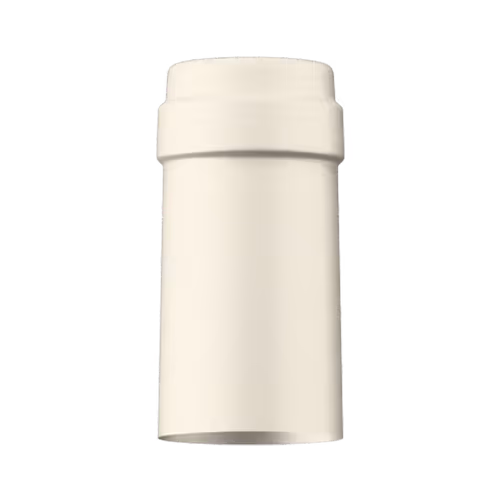 Satin cream tin capsule finish for wine bottle customization in Outshinery Lite