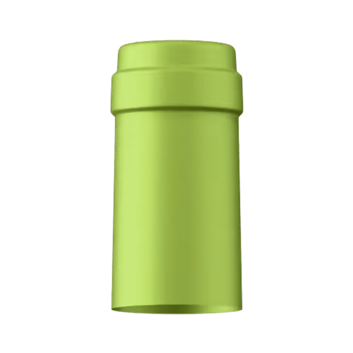 Satin chartreuse green tin capsule finish for wine bottle customization in Outshinery Lite