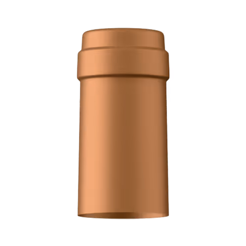 Satin copper tin capsule finish for wine bottle customization in Outshinery Lite