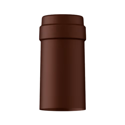 Satin chestnut brown tin capsule finish for wine bottle customization in Outshinery Lite